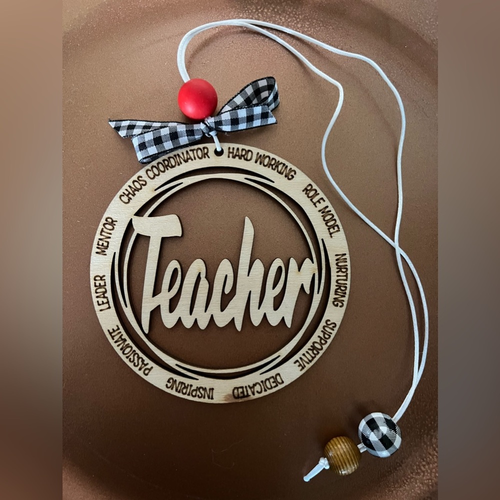 teacher car charm